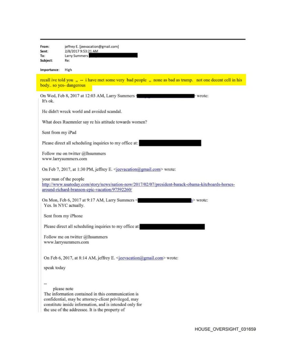 Democrats Release Email Showing Epstein's Negative View of Trump