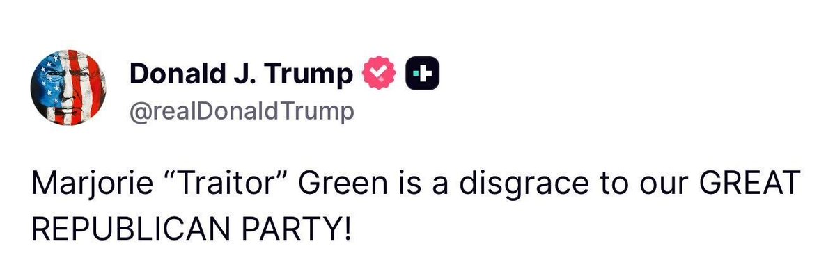 Trump Calls Marjorie Greene a "Disgrace" to Republican Party