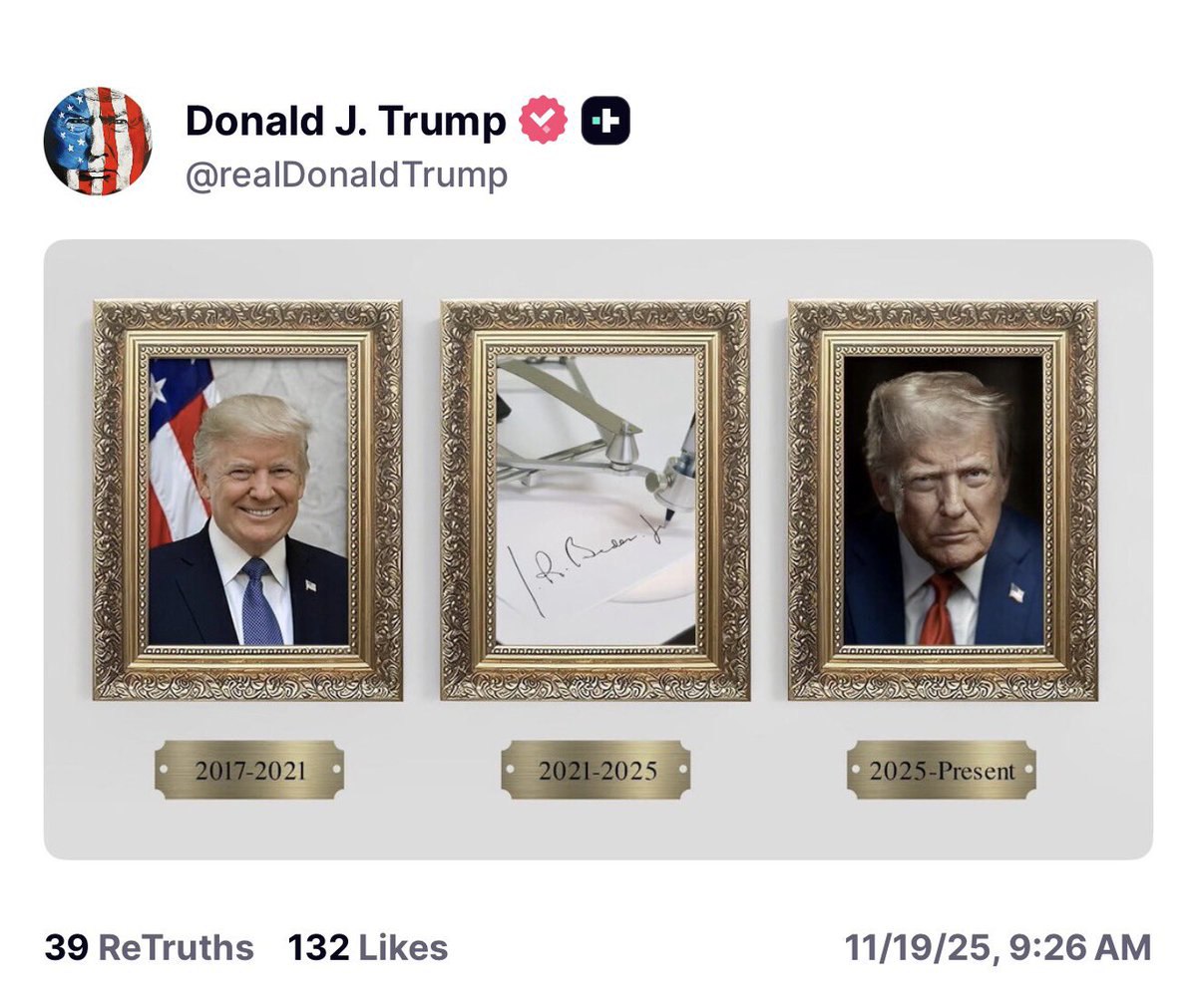 Trump Posts Reminder of His Presidential Timeline on Truth Social